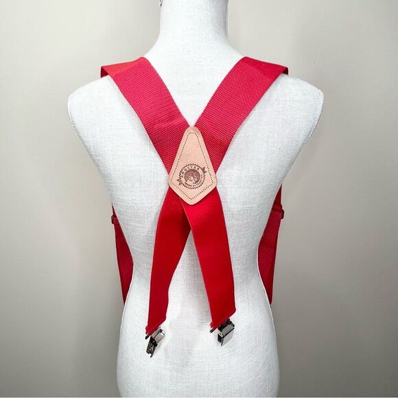 Rooster 2” Heavy Duty Red Adjustable Suspenders - Picture 5 of 7